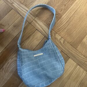Nine West Alligator Blue Small Shoulder Bag Purse